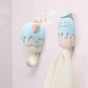 ROOGO Cute Novelty Ice Cream <strong>Wall</strong> Mounted Utility <strong>Key</strong> Hat Towel <strong>Hooks</strong> <strong>for</strong> Nursery Decor or Bag Use - Product Image 4