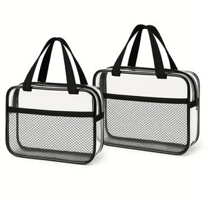 <b>Clear</b> Travel <b>Toiletry</b> <b>Bags</b> Large Waterproof PVC Quart Organizer Kit with Zipper for <b>Toiletries</b> Airline - Product Image 2