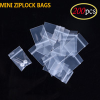 Logo imprimé transparent Mini refermable Ziplock plat en plastique pilule alimentaire Pe zip emballage sacs