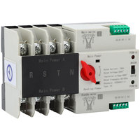 Saklar Transfer Otomatis Daya Ganda Fasa Tunggal 20kVA 2P 100A AC 220V 230V Mini ATS dengan Layar LED Bersertifikasi CE