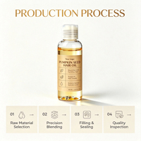 Minyak Kulit Kepala Biji Labu Private Label 60ml Serum Bernutrisi Cold Pressed untuk Akar Rambut yang Terlihat Lebih Tebal OEM Grosir Massal