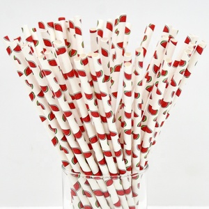 19,7*0,6 cm pajitas de papel de tamaño y la decoración del partido acontecimiento y del Partido Verde ecológico a rayas de pajit - Product Image 1