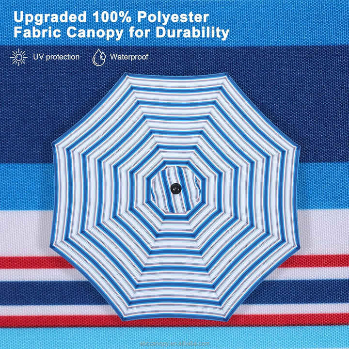 Outdoor Patio Umbrella Beach Umbrellas with Tilt Sun UV Protection