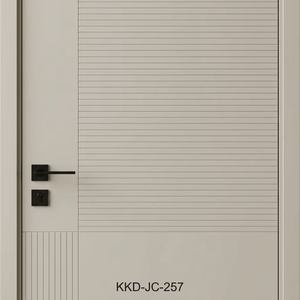 Portes en bois <span class=keywords><strong>laqué</strong></span> minimalistes sophistiquées pour villas de luxe, modernes, insonorisées et résistantes à l'humidité - Product Image 3