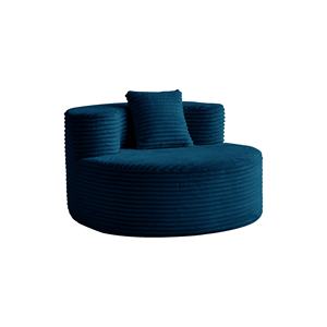 Sillón Individual Moderno de Franela Comprimida, Tapizado, Resistente, Modular, para Villa o Apartamento, sin Brazos, Color Azul - Product Image 5
