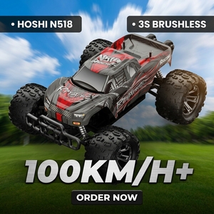 Camioneta <span class=keywords><strong>RC</strong></span> Oficial HOSHI N518 Raptor II 4WD <span class=keywords><strong>Escala</strong></span> 1/8 100km/h+ Auto <span class=keywords><strong>RC</strong></span> de Carreras sin Escobillas de Alta Velocidad Monster Truck Vehículo Todoterreno - Product Image 1