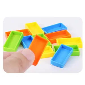 फैक्टरी प्रत्यक्ष बिक्री ट्रेन खिलौने रंगीन dominoes सेट 60/120/180 बिजली मास्क ट्रेन खिलौना