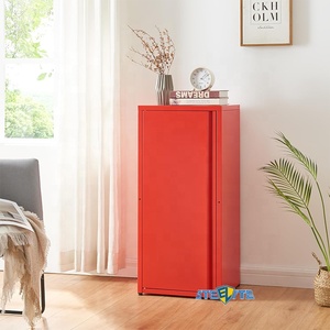 Nhà máy duy nhất cửa thép tủ quần áo tủ quần áo hiển thị nhỏ lưu trữ sideboard nhà văn phòng kim loại sắt đỏ Tủ tập tin phòng khách - Product Image 2