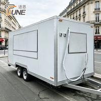 Nouveau design 2026 : Chariot de restauration mobile carré, remorque de cuisine de rue entièrement équipée, fourgon de cuisine à vendre, chariot à café, pizza et barbecue