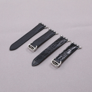 Para <span class=keywords><strong>reloj</strong></span> <span class=keywords><strong>Cartier</strong></span>, correas de cuero genuino para hombres y mujeres, correa de <span class=keywords><strong>reloj</strong></span> de pantorrilla para Apple Watch Series 10 Strap - Product Image 3