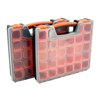 Boîte de rangement pour quincaillerie avec séparateurs, 14 compartiments pour vis, écrous, clous, boulons, organisateur de compartiments, couvercle transparent