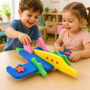 Modèle d'avion durable en mousse EVA écologique, planeur à lancer à la main, jouet volant pour enfants, sport de plein air, jeu parent-enfant, découpe - Product Image 1