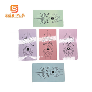 Commercio all'ingrosso di alta qualità impermeabile carta tarocchi giochi di stampa con cinque colori coperchio scatola adulti festa Logo personalizzabile Stock - Product Image 6