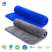 Serviette de polissage de voiture en microfibre polaire corail de luxe, douce et à grammage élevé, pour un séchage rapide, anti-rayures et un brillant chromé parfait