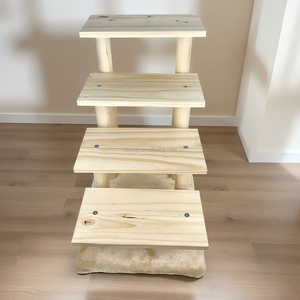 4-stufige Teppich-Haustier treppe für Katzen Hunde Großer Kratzbaum-Turm Kratz bäume Mehrstufige Hunde hochbetten für Couch-Sofa-Zubehör - Product Image 6