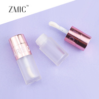 2-in-1 Klare Mattierte Lipgloss-Flasche mit Schwamm und Pinsel Roségold Schraubverschluss Concealer-Flasche Flüssiges Rouge Foundation-Behälter