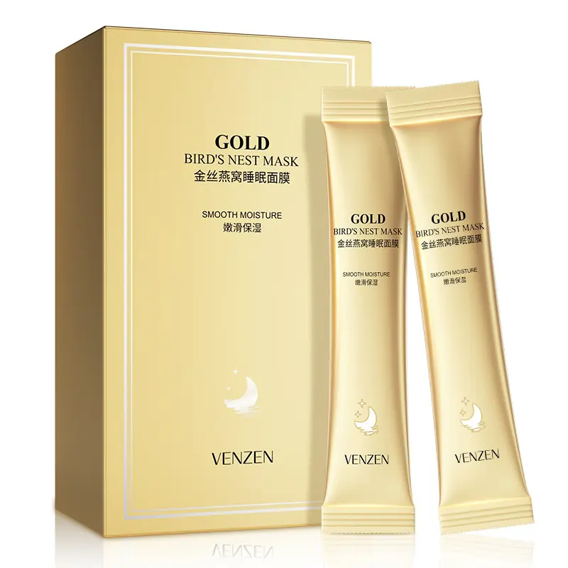 VENZEN Wholesale OEM custom Best skin care 24k gold cubilose moisturizing face mask for face