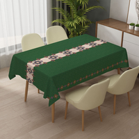 Nappe de table carrée contemporaine RNPT beige clair, résistante à l'huile, en PVC, pour centre de table, protection antidérapante pour fêtes