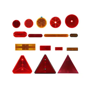 Refletores de plástico personalizados k-lite, refletor retrô vermelho