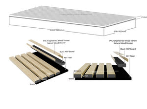 Panneaux acoustiques aspect bois brun foncé, panneaux muraux en bois patiné, panneaux et planches muraux en bois écologiques - Product Image 2