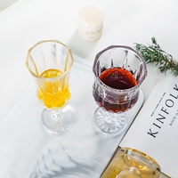 Flûtes à champagne vintage de luxe en verre gaufré avec motif diamant, transparentes, pour mariages et restaurants, OEM / ODM