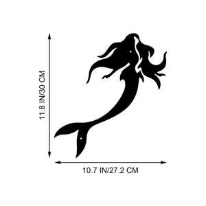 Decoración de Pared de Sirena de Metal Personalizada: Obra de Arte Creativa para Colgar en la Pared, Adorno Decorativo para el Hogar, para Uso en Interiores y Exteriores - Product Image 2