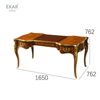 Bureau de direction de luxe EKAR Marquis |   Table d'écriture de style anglais sculptée à la main |   Mobilier de bureau haut de gamme