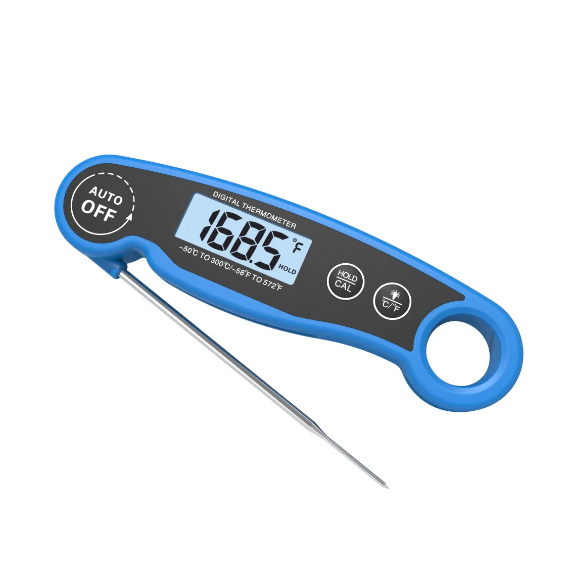 Neuheit ABS LCD beleuchtet drahtloses digitales Fleisch thermometer mit Batterie für den Haushalt