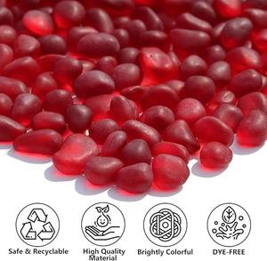 אבני זכוכית אדומות ים קשת שבבי חלוקי אבן עבור אקווריום בריכת אקווריום קישוט ואגרטל מילוי תכשיטים עושים מלאכה אבני חן - Product Image 6