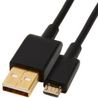 Cable USB a Micro USB con revestimiento de PVC para computadora, teléfono y auriculares