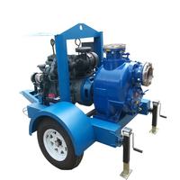 Pompe à eau diesel auto-amorçante DEFU pour l'irrigation agricole, sortie de 3 pouces avec tuyau d'aspiration flexible en PVC