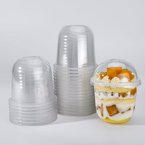 Tùy chỉnh bán buôn của dùng một lần trong suốt nhựa Mini Cake <span class=keywords><strong>cup</strong></span> Ice Cream tráng miệng <span class=keywords><strong>cup</strong></span> 12oz nhựa Tumbler với nắp - Product Image 1