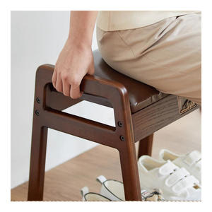 Cojín de Banco de zapatos de madera maciza, paquete suave grueso, puerta de entrada, sillón para el hogar, banco pequeño sub americano, Banco corto - Product Image 6