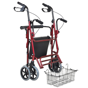 Carro de compras de ocio de cuatro ruedas con asiento Walker Carro para ancianos que se puede empujar o sentarse para ir de compras - Product Image 4