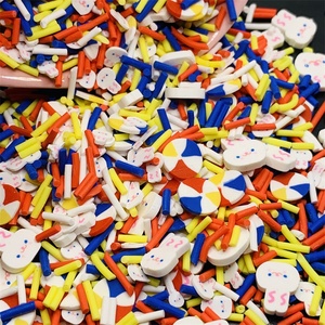 1kg Easter Polymer Clay Cartoon White Rabbit Rainbow Balls Clay Sprinkles Mix fette per Slime Craft decorare Nail Art - Product Image 4