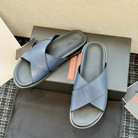 Sandales d'été décontractées pour hommes, style designer, en cuir à brides croisées, texture crocodile et tressée, plusieurs couleurs, haute qualité