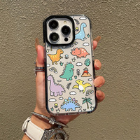 Explosions transfrontalières mignon dinosaure pour animaux de compagnie 13 11 Pro Max dessin animé étui de téléphone portable en TPU pour iPhone 16 nouveau comprend le téléphone