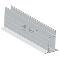 Rails de montage de panneaux solaires en aluminium pour toitures plates, système de support photovoltaïque