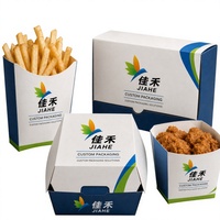 Boîtes d'emballage pour la restauration rapide personnalisées avec logo, boîtes en papier pour frites, hamburgers, poulet frit, pour emporter