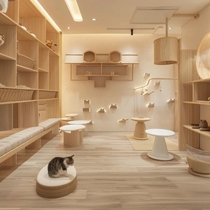Aménagement intérieur personnalisé pour café, mobilier moderne pour café, étagères en bois, comptoir, aménagement de boutique - Product Image 1