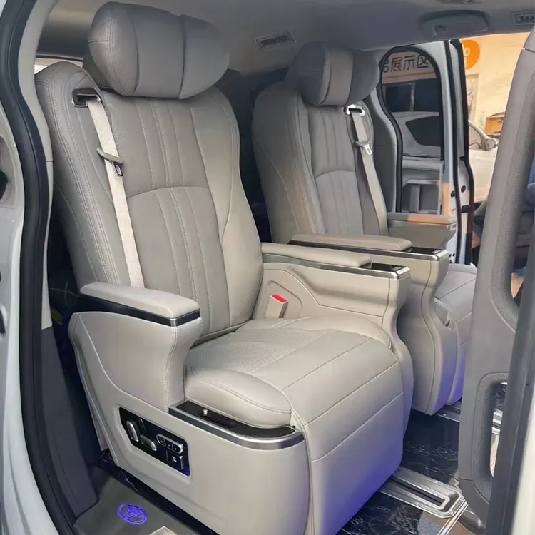 Asiento de coche de lujo marrón a la moda personalizado, asientos de coche de lujo coloridos, asiento de coche eléctrico de lujo con soporte Usb