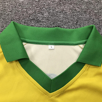 Jersey Sepak Bola Sublimasi Unisex Kustom Berkualitas Tinggi Vintage Streetwear Trendi 100% Poliester Cepat Kering Bernapas