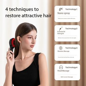 XBH 3-in-1 Hochtemperatur-Haarwuchs-Kamm-Zerstäuber mit zwei Düsen für ätherische Öle Rot-Blau-Licht-Kopfhaut massage geräte Neu - Product Image 3