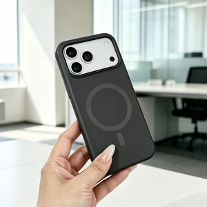 Coque magnétique à cadre métallique S010 pour iPhone 17 Pro Max, coque en silicone en gros pour iPhone 18 17 16 15 14 13 12 - Product Image 1