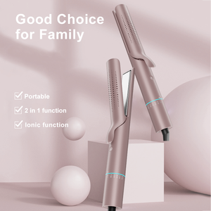 Fer à lisser personnalisé de haute <span class=keywords><strong>qualité</strong></span> fer plat à chauffage rapide 2 en 1 fer à lisser et bigoudi fer à lisser en gros - Product Image 5