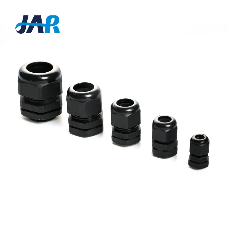 JAR manufacturer ip68 waterproof plastic cable entry V0 fire resistant PG silicone nylon cable gland