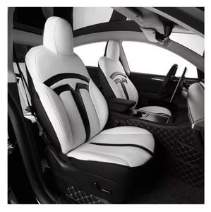 Housse de siège de voiture en cuir personnalisée YLC 2025 pour <span class=keywords><strong>Tesla</strong></span> <span class=keywords><strong>Model</strong></span> Y, ensemble complet, taille originale, coussins imperméables, <span class=keywords><strong>prix</strong></span> fabricant - Product Image 2
