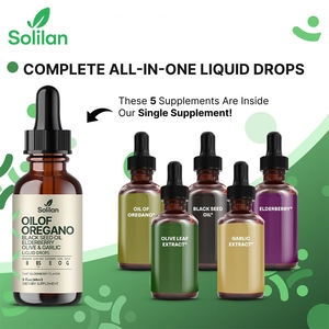 Gotas Líquidas de Orégano, Comino Negro y Saúco, Todo en Uno, para el Bienestar y la Función Celular Saludable - Product Image 1