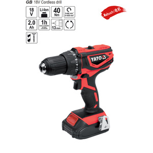 Taladro Inalámbrico Yato de 18 V y 40 Nm con Velocidad Variable y Función de Impacto de 13 mm - Product Image 3