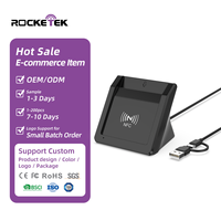Lector de Tarjetas Inteligentes USB C con Lector NFC CAC, Lector de Tarjetas de Identificación de Acceso Común DOD, Lector de Tarjetas Bancarias con Chip, 2 en 1